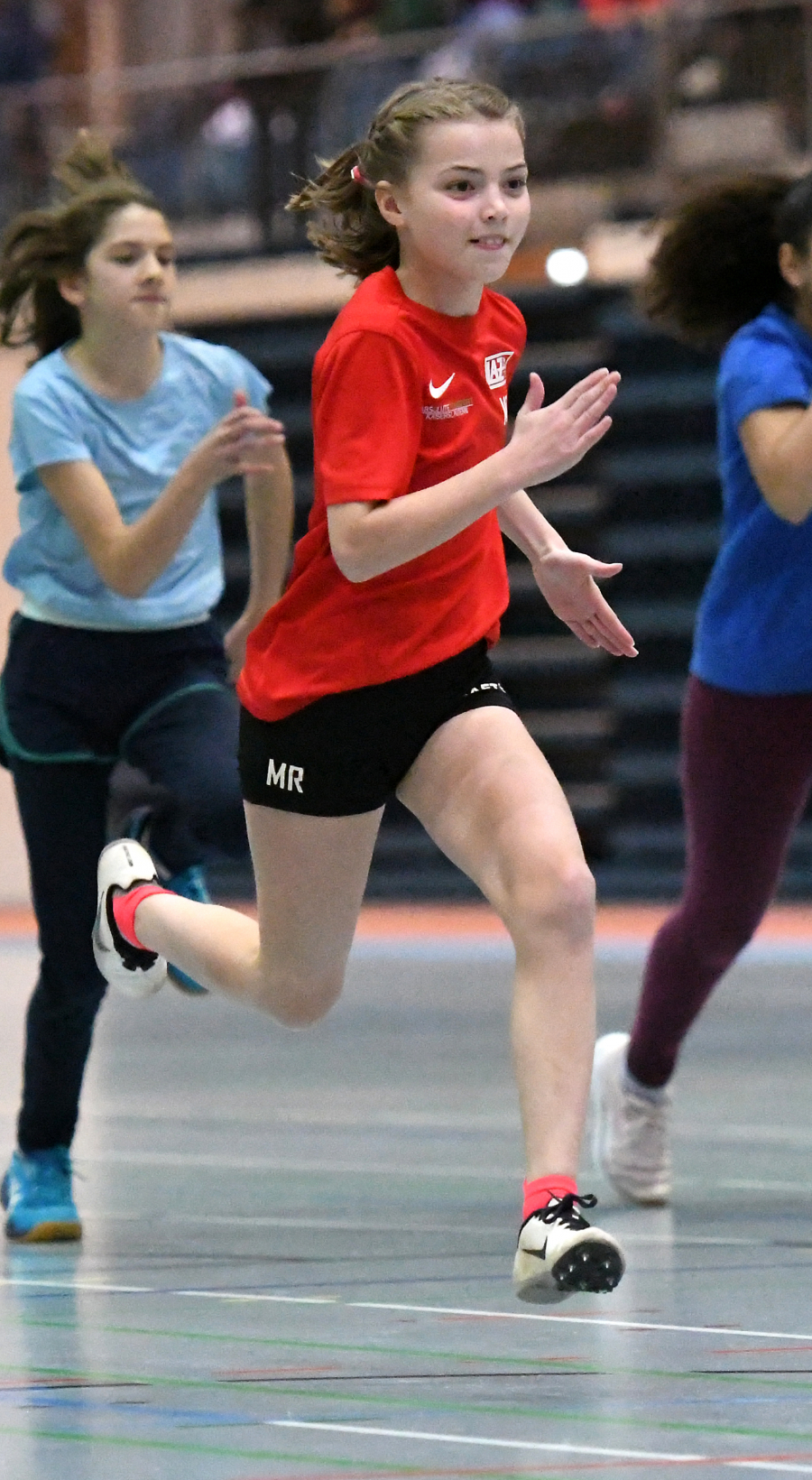 Mit pers&ouml;nlicher Bestleistung auf Platz zwei: W11-Sportlerin Marie Rustemeyer vom LAZ Soest sprintete die 50 Meter in Bielefeld in ausgezeichneten 7,78 Sekunden. Foto: Bottin