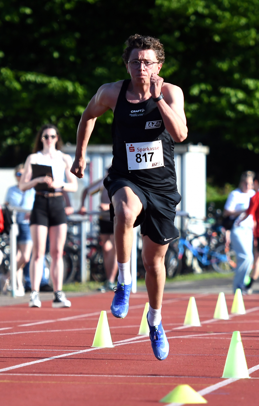 Levi Klute (U20) vom LAZ Soest pr&auml;sentierte sich in Dortmund mit Bestzeiten &uuml;ber 100 Meter und 200 Meter in toller Fr&uuml;hform. Foto: Bottin