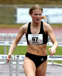 Maja Bolinger vom LAZ Soest &uuml;berzeugte bei der EYOF-U18-Gala in Wetzlar mit einer starken 200-Meter-Bestzeit. Foto: Bottin|||