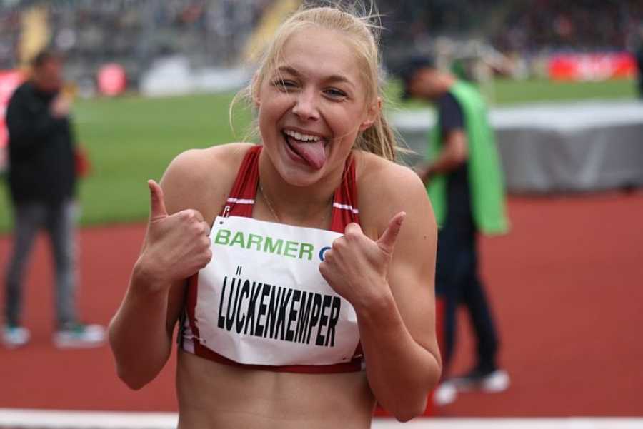 Locker auch nach dem DM-Titel: Gina L&uuml;ckenkemper.