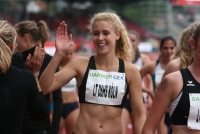 Schnell &uuml;ber 400 Meter: Laura Vo&szlig; bei der DM in Kassel.