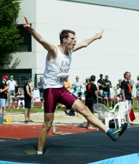 Nach dem Sprung &uuml;ber 2,22 Meter war der Jubel gro&szlig;.