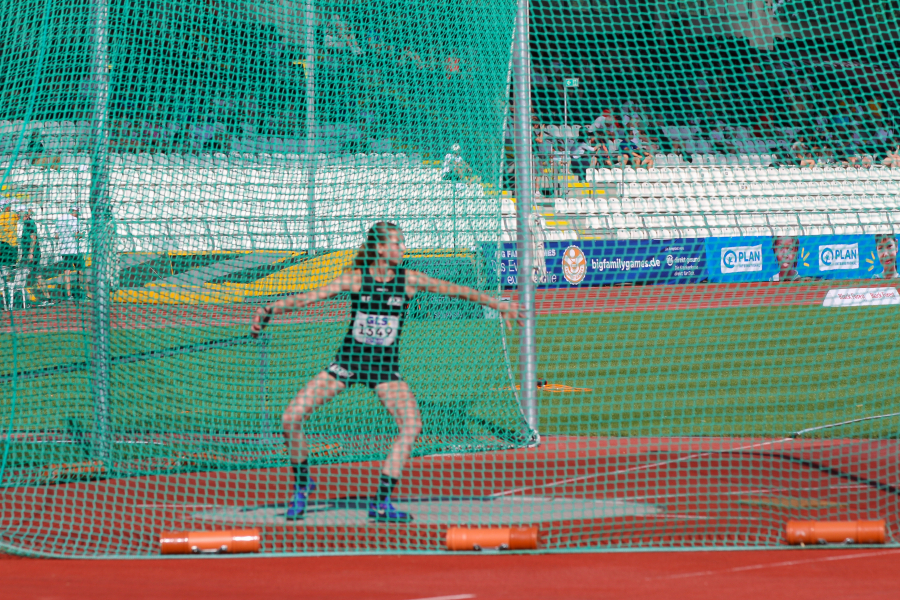 Im Diskuswurf kam sie auf Platz 16. Foto: Schellig