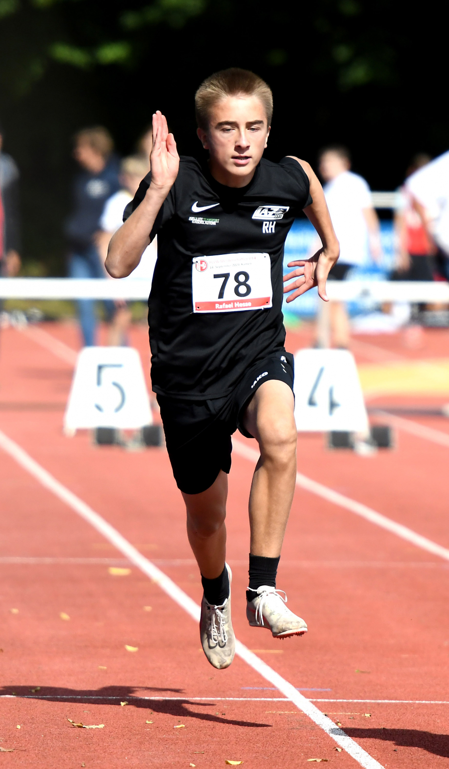 Rafael Hesse (M13) wurde &uuml;ber 75-Meter in 10,36 Sekunden (Vorlauf 10,27 Sekunden) Sechster. Foto: Bottin