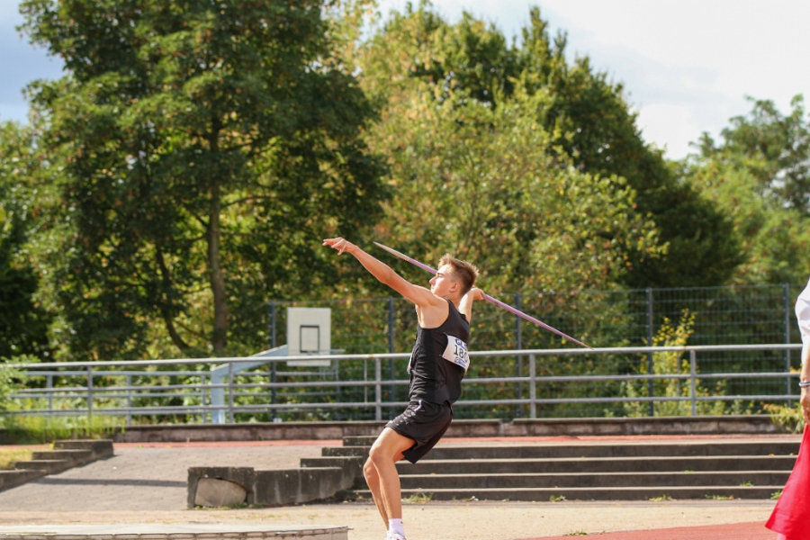 Kraftvoller Speerwurf: Rafael Hesse ist nun zweitbester Speerwerfer in Deutschland. Foto: Reinhard